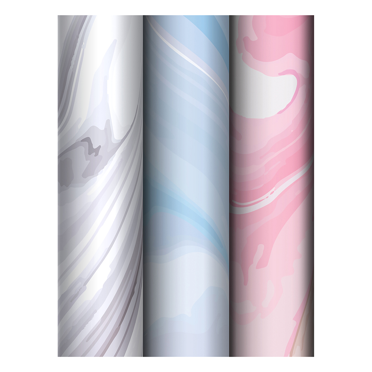 MESHU Бумага упаковочная глянцевая Marble 70 х 100 см ассорти MS_62828 Фото 1.