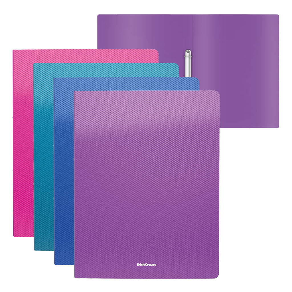 ErichKrause Папка на 2 кольцах пластиковая Diagonal Vivid A4 ( 25.7х31х7.2 см) в ассортименте 47135 Фото 1.