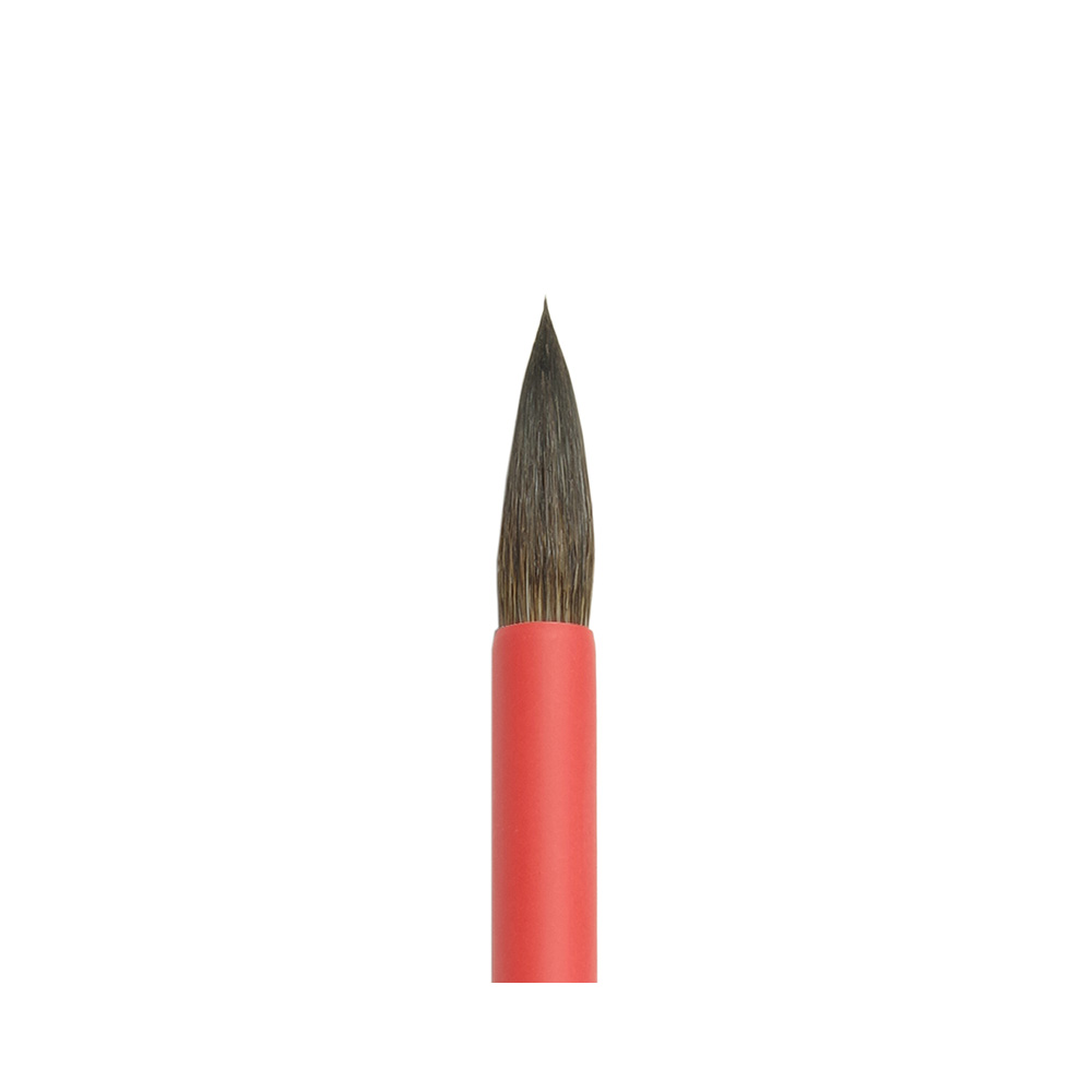 Кисть смешанная Roubloff AqL1-08,05rT Aqua Red round соболь-микс круглая короткая ручка красная короткая ручка soft-touch №08 Фото 2.