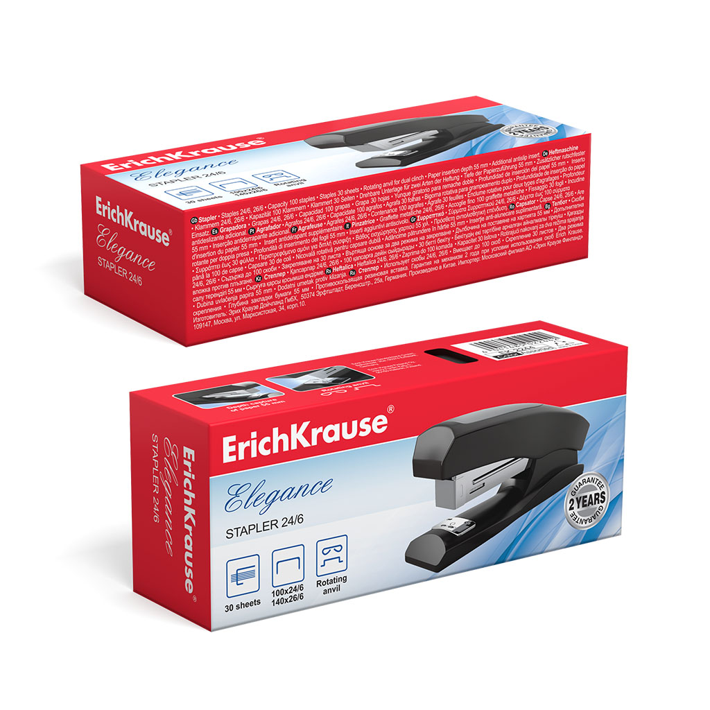 ErichKrause Степлер Elegance Half-strip № 24/6 до 30 листов в ассортименте 2244 Фото 3.