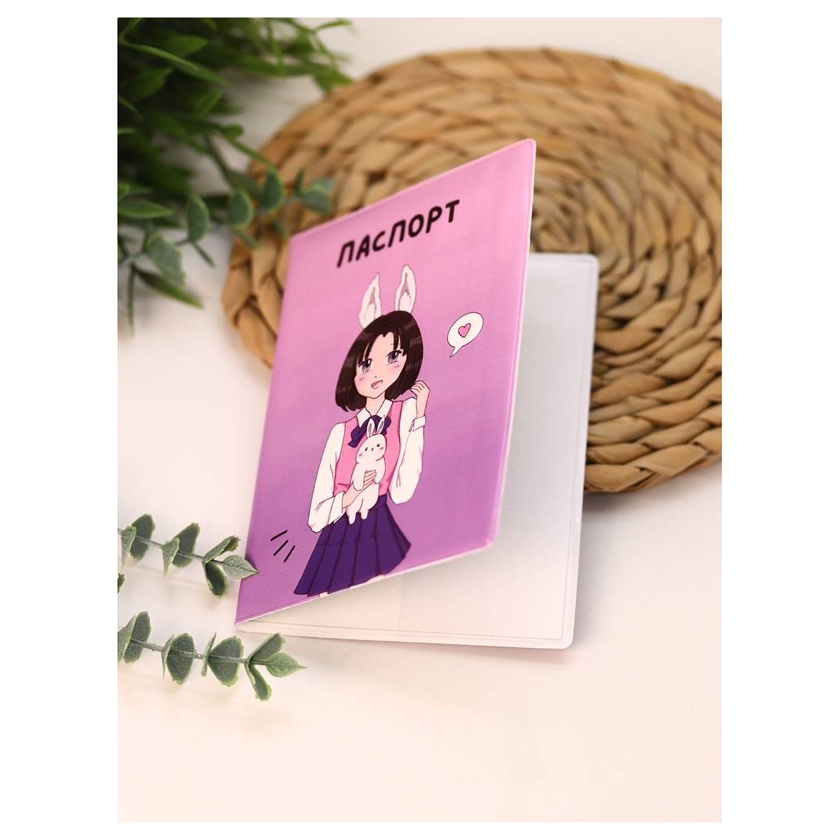 ILIKEGIFT ОБЛОЖКА ДЛЯ ПАСПОРТА ( 13.5х10 см) АНИМЕ «Love bunny girl» 16472 Фото 1.