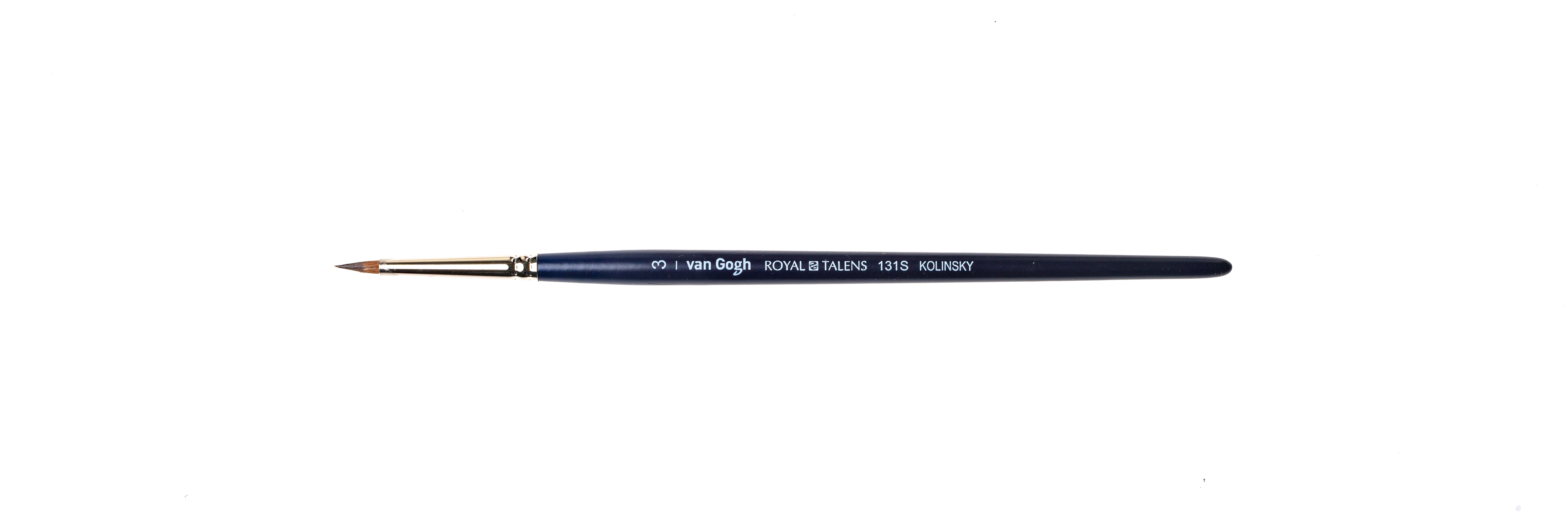 Кисть колонок Royal Talens VanGogh 131S для акварели VG-131S-S-3 круглая короткая ручка №03 Фото 1.