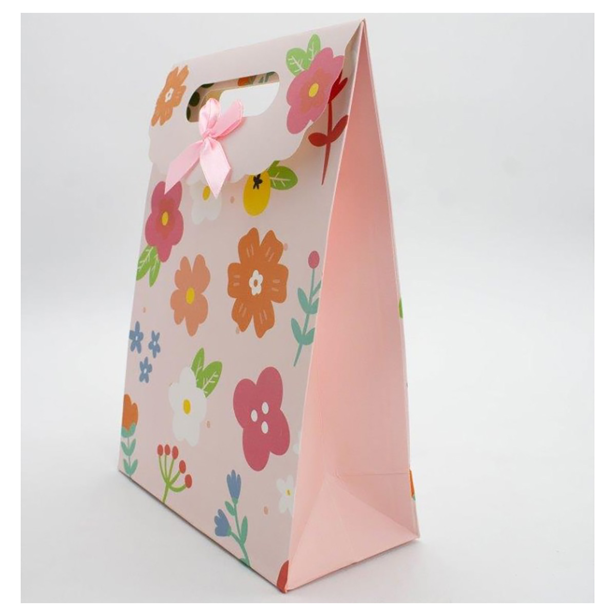 ILIKEGIFT Пакет подарочный 18 х 24 х 15 см Big flowers, orange 94P-1467-M-3-02 Фото 2.