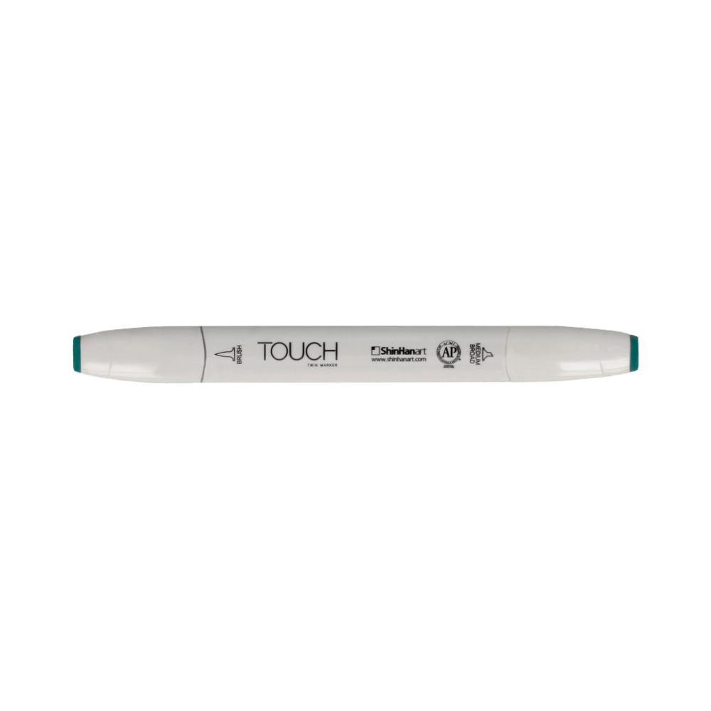 TOUCH TWIN BRUSH Маркер 1-8 мм кисть/перо скошенное 1210057 зеленый виридиан BG57 Фото 1.