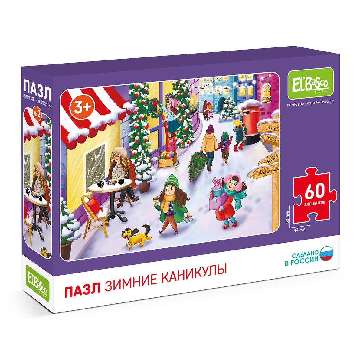 El’BascoKids Пазл Зимние каникулы 60 элемент. ET01-048 Городок Фото 1.