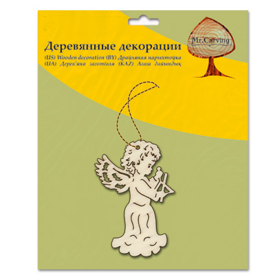 Заготовка для декорирования Mr. Carving AD-001 ангелочек дерево 6 х . Фото 2.