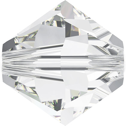 Бусина стеклянная 5328 Crystal 4 мм белый (001) Фото 2.
