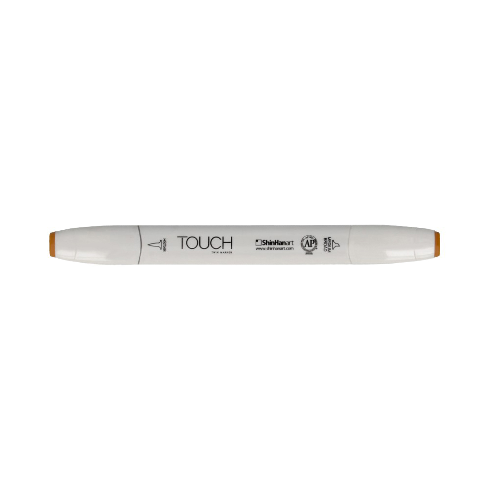 TOUCH TWIN BRUSH Маркер 1-8 мм кисть/перо скошенное 1210031 темный желтый YR31 Фото 1.