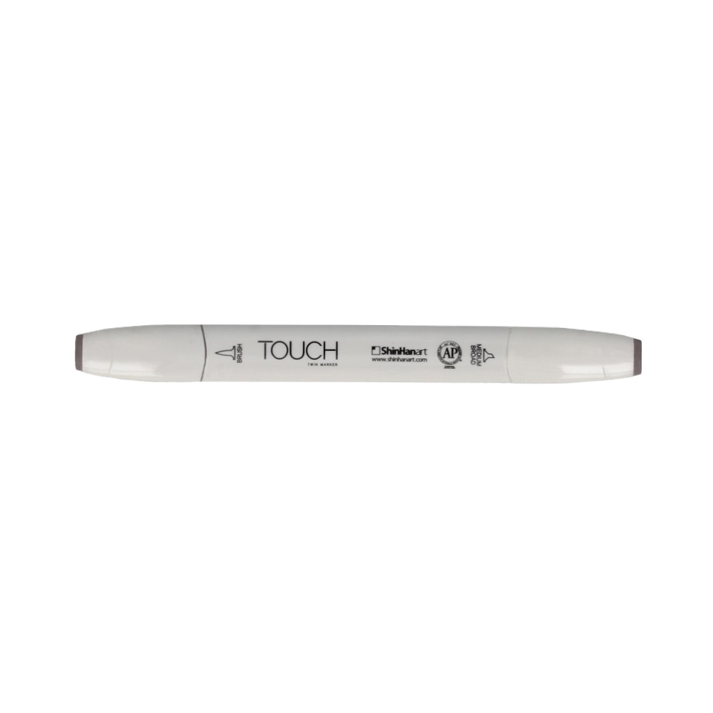 TOUCH TWIN BRUSH Маркер 1-8 мм кисть/перо скошенное 1211040 теплый серый WG4 Фото 1.
