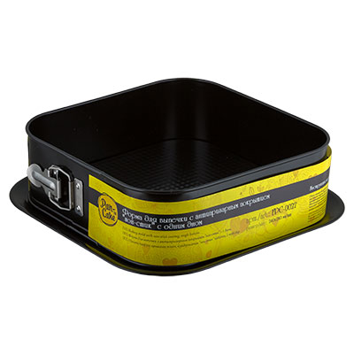 Форма с антипригарным покрытием Pan-Cake FPC-0027 одно дно (квадратная) d 31 см 24 x 24 см черная Фото 4.