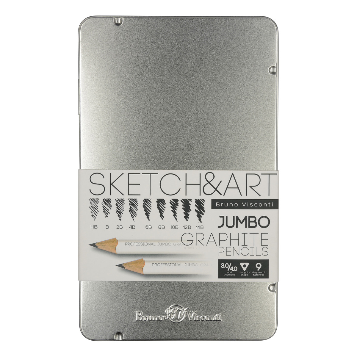 Bruno Visconti Набор чернографитных карандашей SKETCH&ART заточенный 9 шт. ассорти 21-0067 Фото 1.