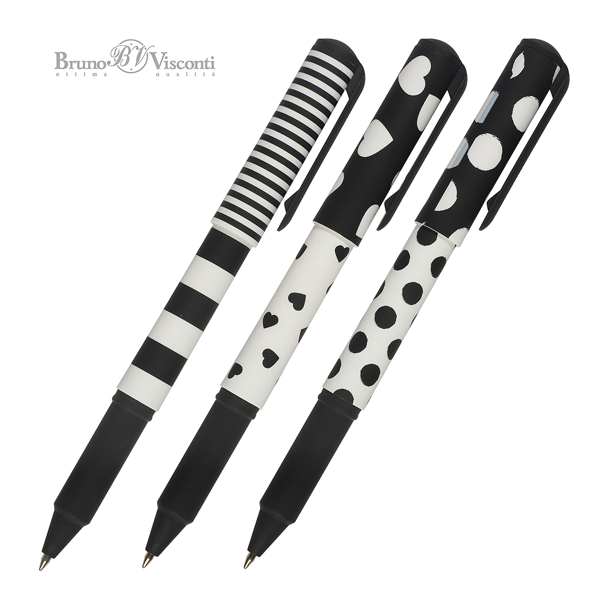 Альт Набор подарочный BLACK&WHITE NEW : две тетради и ручка в тубе 3 пред. 7-48-1269-3/1 Black polka dots Фото 2.