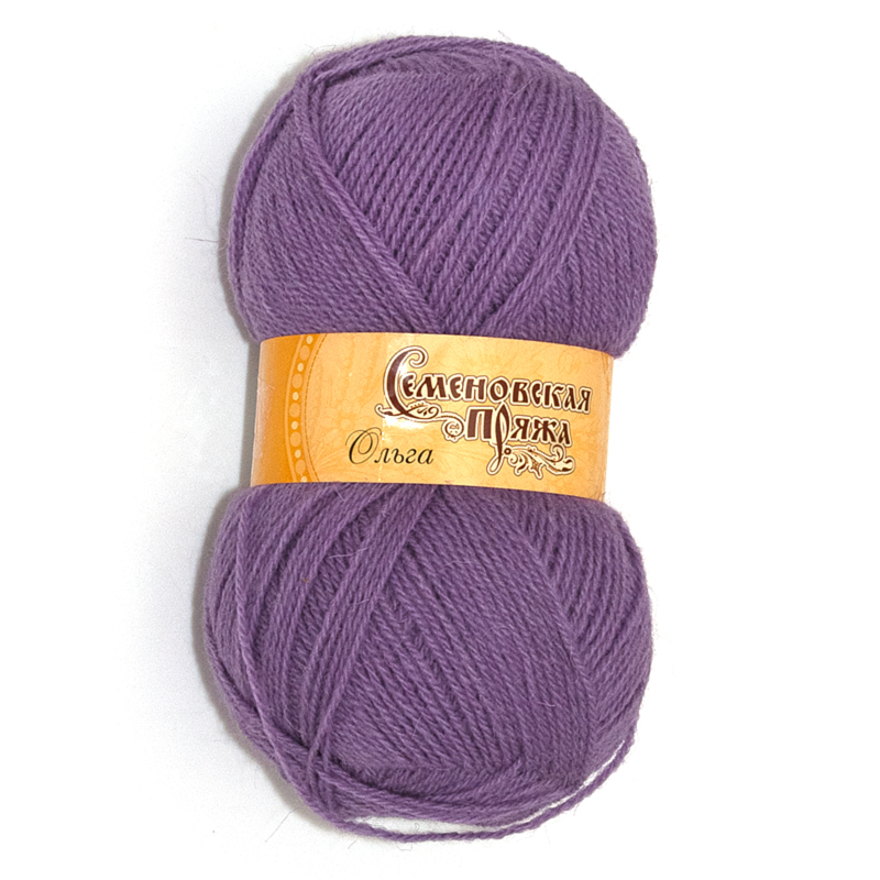 Пряжа Семеновская МШФ _OlgaWool (ОльгаЧШ) 95% шерсть, 5% акрил 100 г 392 м 0139 ; орхидея Фото 1.