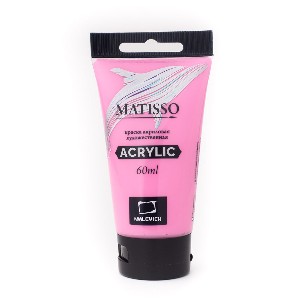 Краска акриловая Малевичъ Matisso 60 мл 617019 нежно-розовый Фото 1.