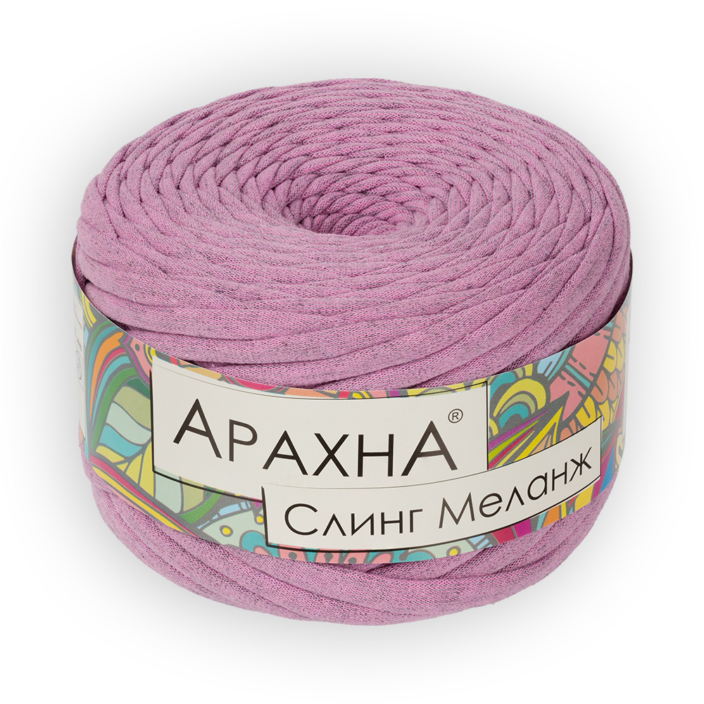 Пряжа ARACHNA Sling Melange 90% хлопок, 10% полиэстер 140 г ± 5 г 50 м №04 розовый Фото 1.