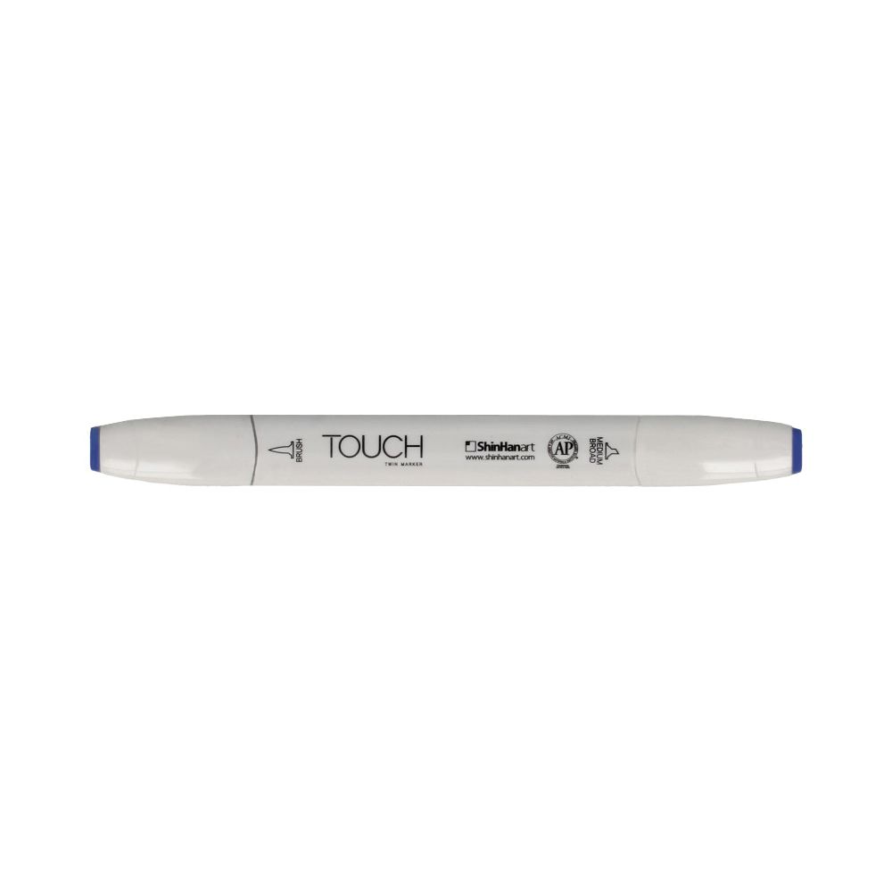 TOUCH TWIN BRUSH Маркер 1-8 мм кисть/перо скошенное 1210074 синий бриллиант PB74 Фото 1.