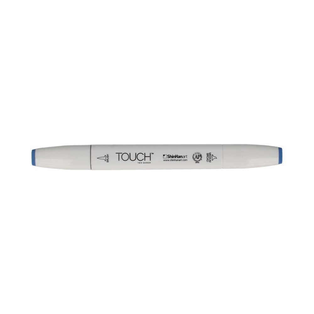 TOUCH TWIN BRUSH Маркер 1-8 мм кисть/перо скошенное 1210183 фтало синий PB183 Фото 1.