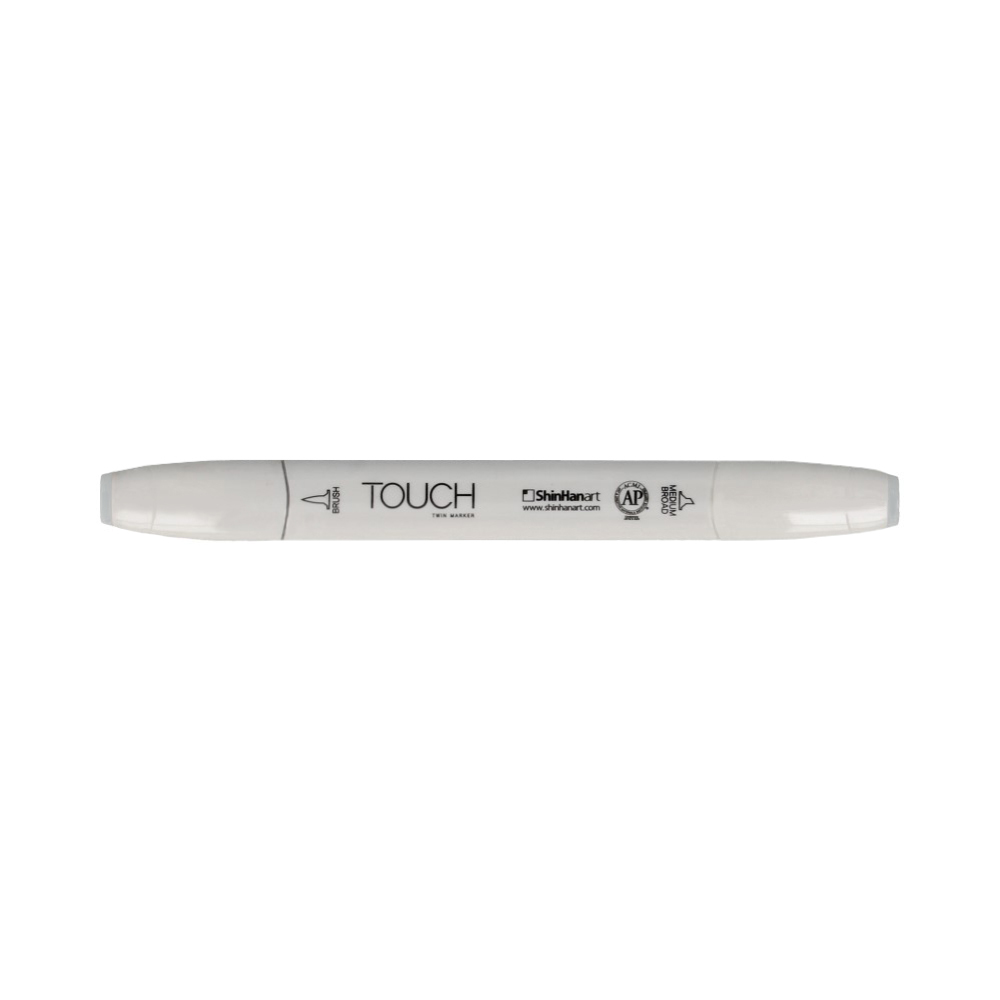 TOUCH TWIN BRUSH Маркер 1-8 мм кисть/перо скошенное 1214010 серо-синий BG1 Фото 1.