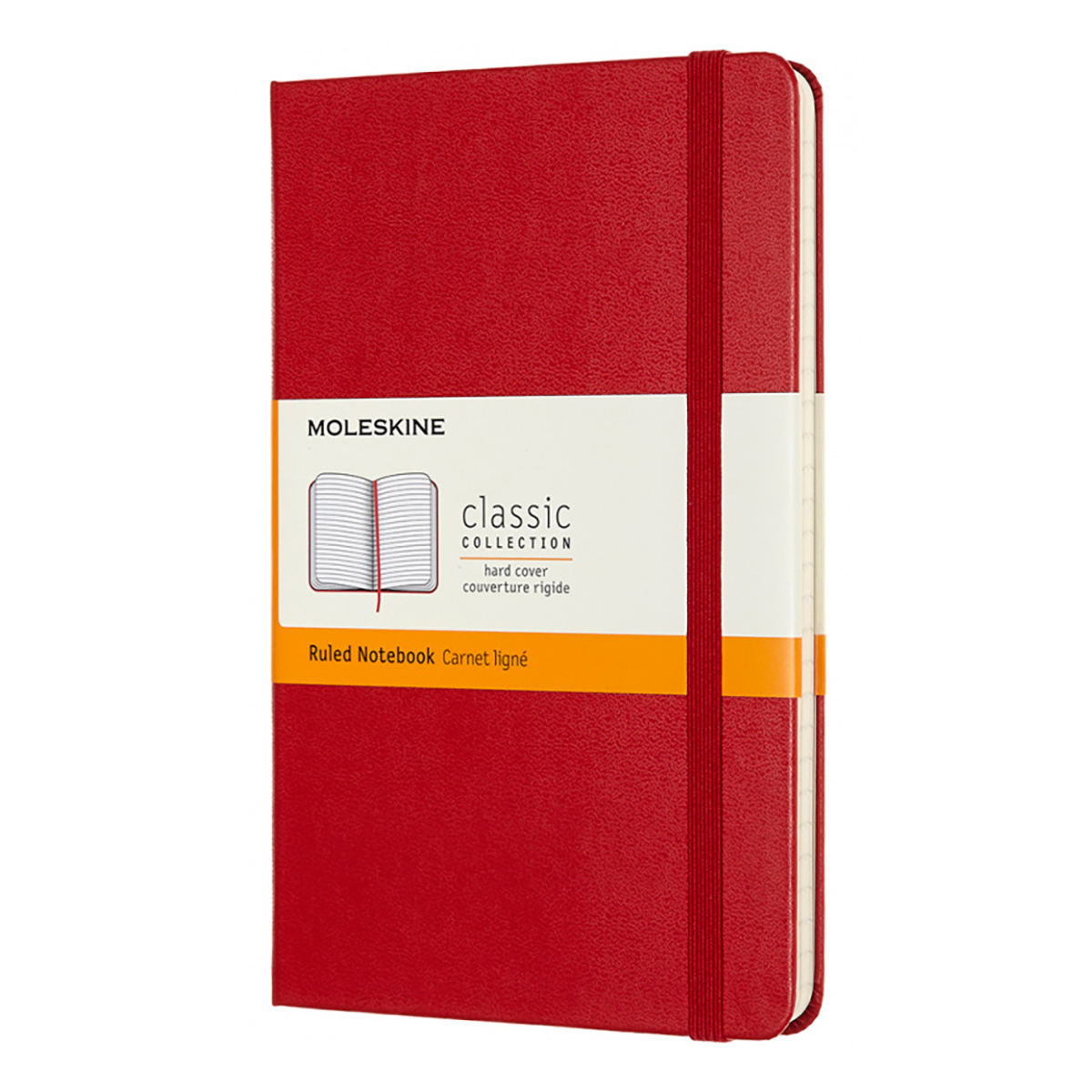 Moleskine Блокнот CLASSIC Medium ( 115x180 мм) 104 л. линия красный 1127867 Фото 1.