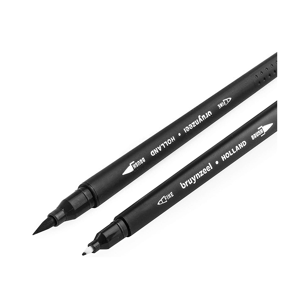 Bruynzeel Brushpen набор двухсторонних линеров 12 цв. 60325012 0.4 мм Фото 4.