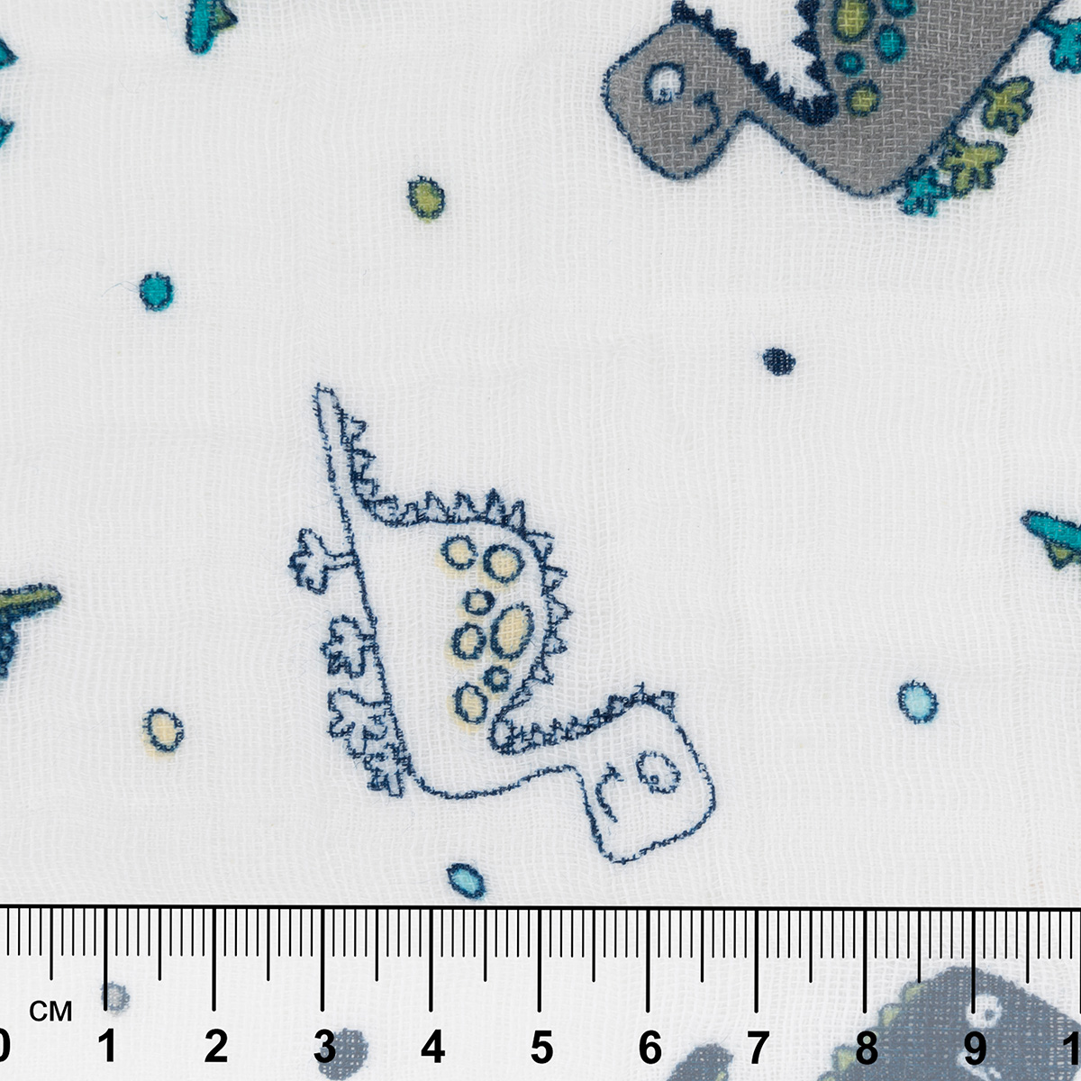 Ткань PEPPY Ткань муслиновая EMBRACE 100% хлопок 100 х 125 см Shannon Fabrics empotosaurus cobalt Фото 5.