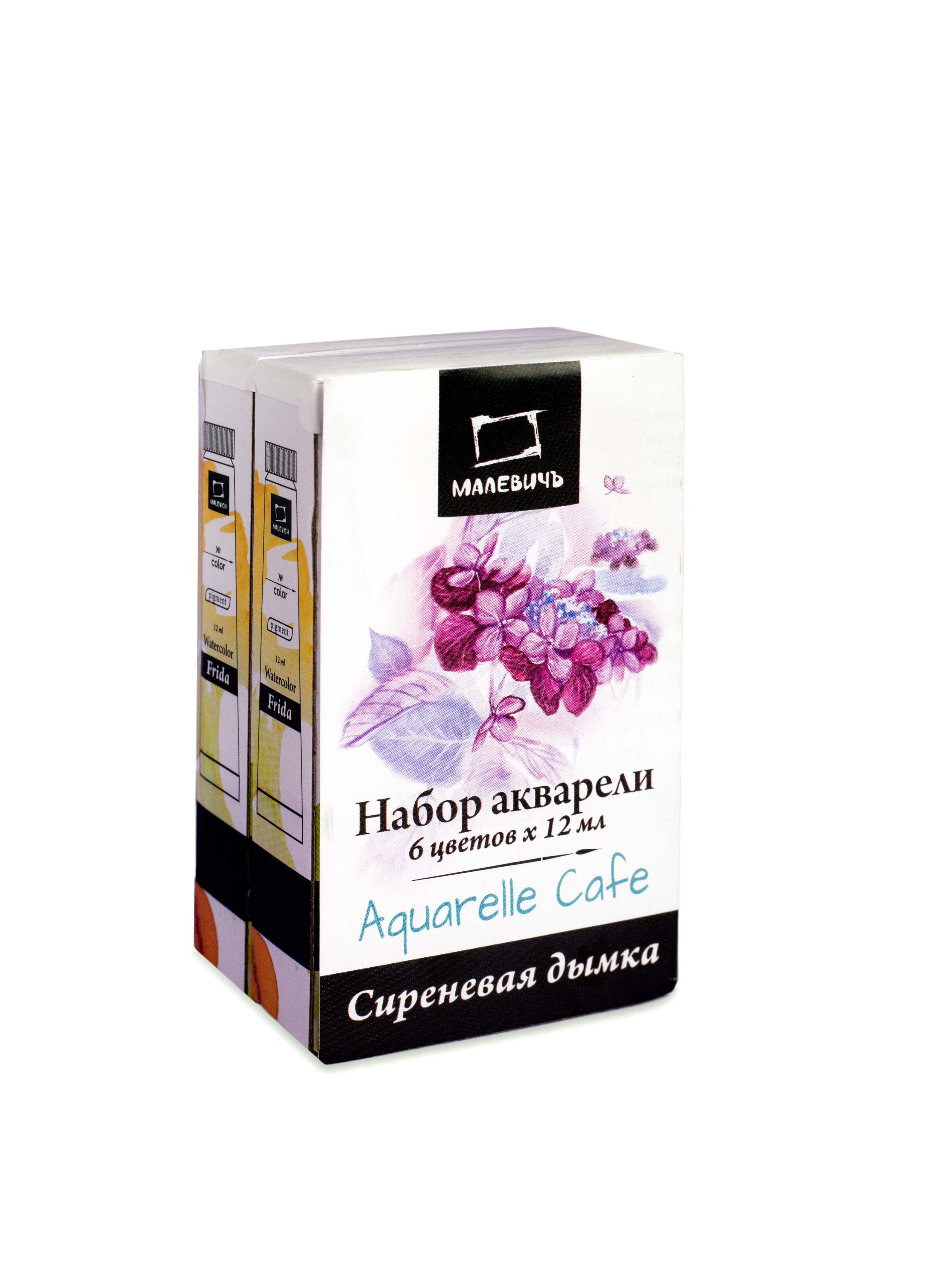 Краска акварель Малевичъ в наборе Frida 6 цв. 12 мл 622921 Lilac haze Фото 2.