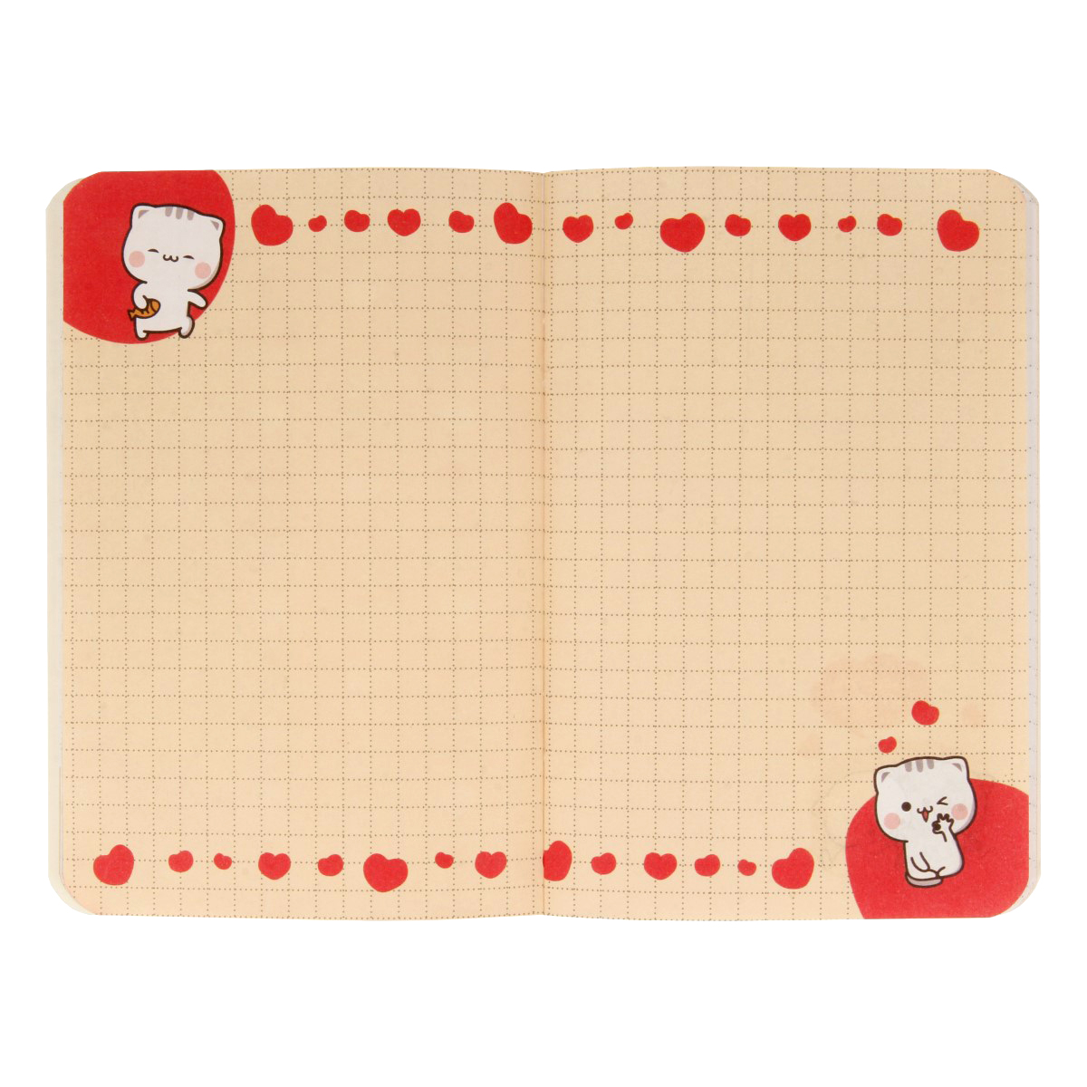 Контэнт Блокнот Kawaii Love КР ( 130 x 130 мм) 32 л. клетка Сиреневый, котики 99907861 Фото 3.