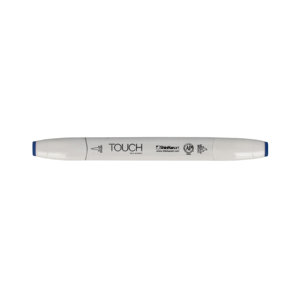 TOUCH TWIN BRUSH Маркер 1-8 мм кисть/перо скошенное 1210070 королевский синий PB70 Фото 1.