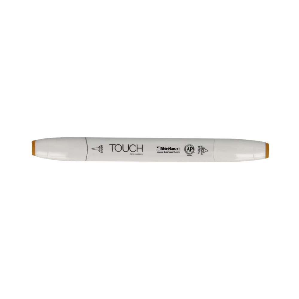 TOUCH TWIN BRUSH Маркер 1-8 мм кисть/перо скошенное 1210032 глубокий желтый YR32 Фото 1.