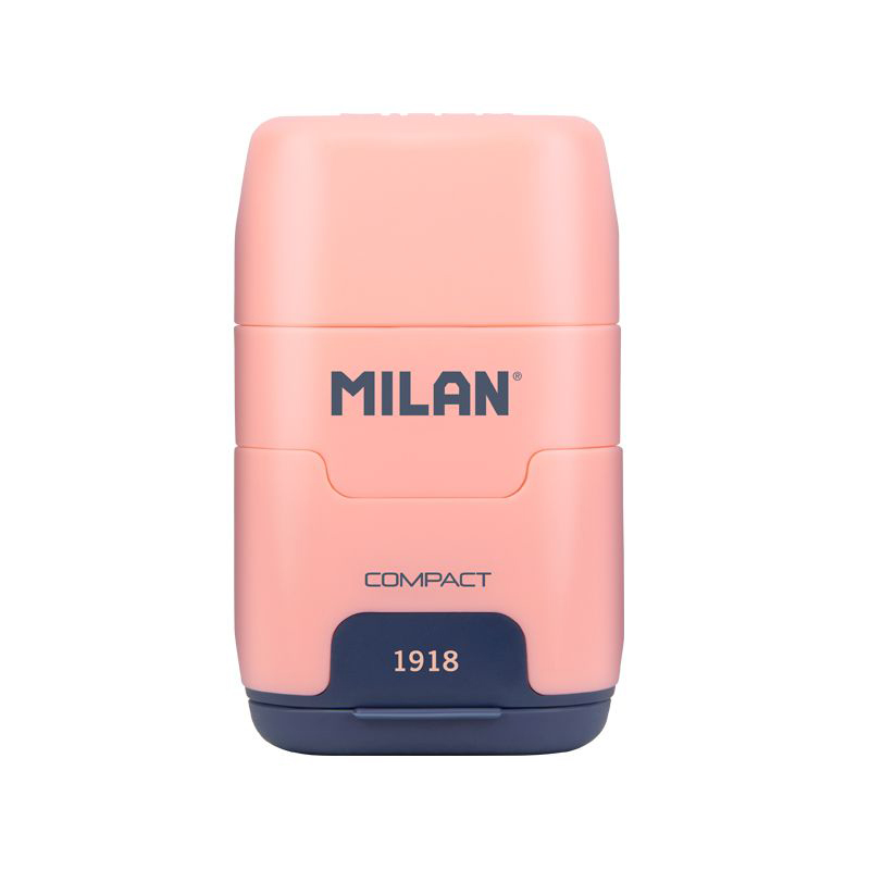 Milan Набор ластик и точилка для карандашей COMPACT + 2 запасных ластика розовый BYM10140SNCP Фото 2.