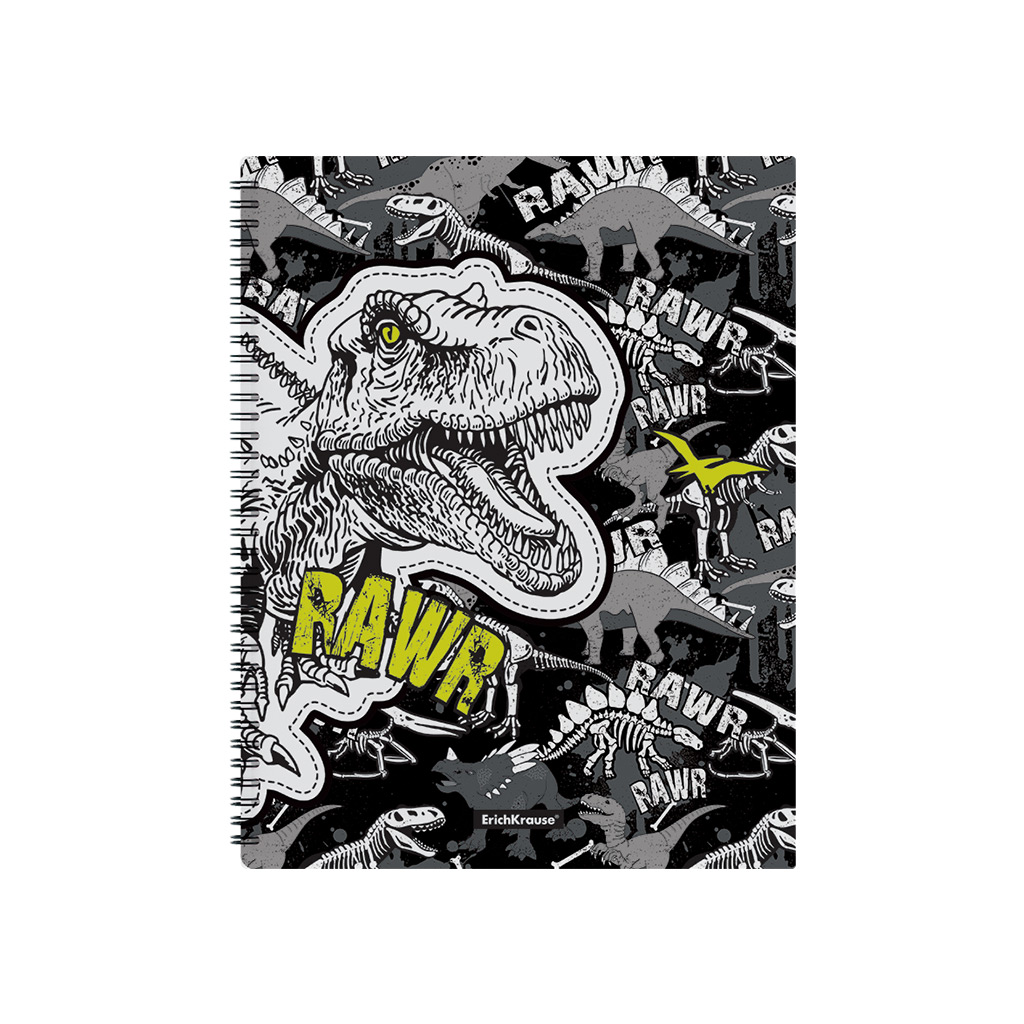 ErichKrause Папка файловая пластиковая на спирали Dinosaur Park с 20 прозрачными карманами A4 ( 25х31.5х3.5 см) 52776 Фото 3.
