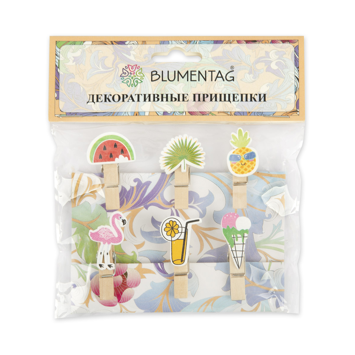 Blumentag WCRD-35 Декоративные прищепки 6 шт. 3.5 см 02 кексики Фото 3.