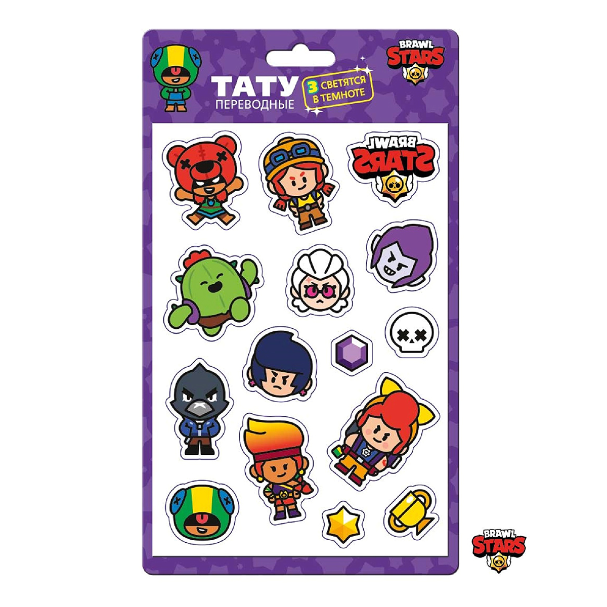 Premiere Publishing Переводные тату Brawl Stars 14 х 21 см NA0016 Белль Фото 1.
