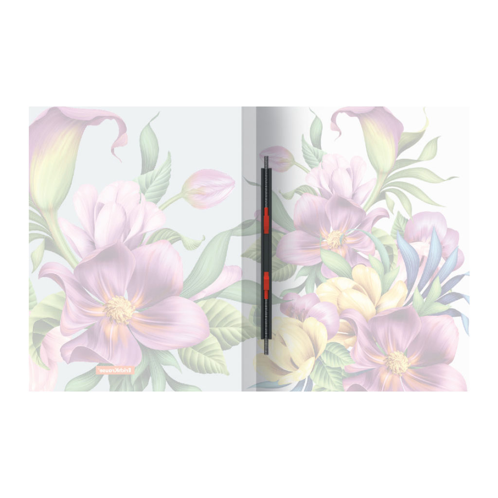 ErichKrause Папка-скоросшиватель пластиковая с пружинным механизмом Tropical Flowers A4 ( 23.2х31х4 см) 49368 Фото 2.