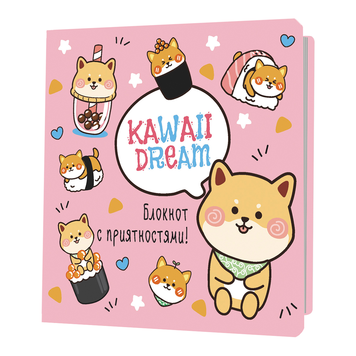 Контэнт Блокнот Kawaii КР ( 130 x 130 мм) 32 л. клетка Розовый 99907459 Фото 1.