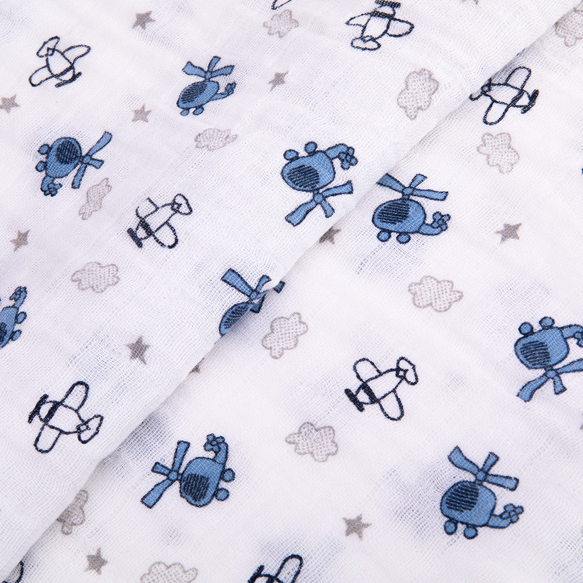 Ткань PEPPY Ткань муслиновая EMBRACE 100% хлопок 100 х 125 см Shannon Fabrics sky captain sky Фото 3.