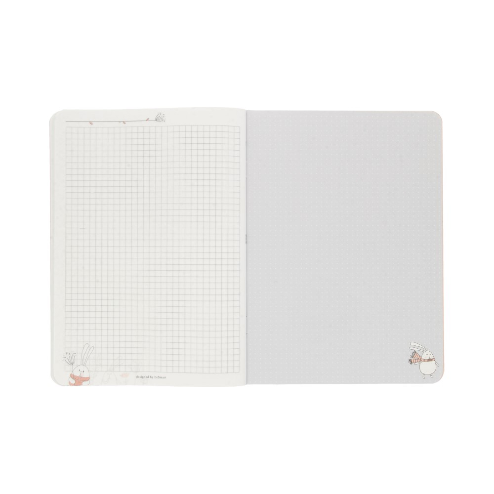 Be Smart N2495 Тетрадь общая Bunny, облака A5 150х210 мм 48 л. на скрепке 65 г/кв.м клетка N2495 Фото 5.