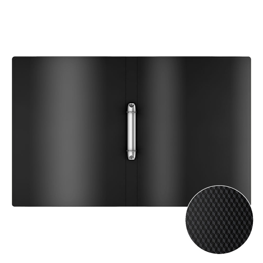 ErichKrause Папка на 2 кольцах пластиковая Diamond Original A4 ( 25.7х31х7.4 см) чёрный 49989 Фото 2.