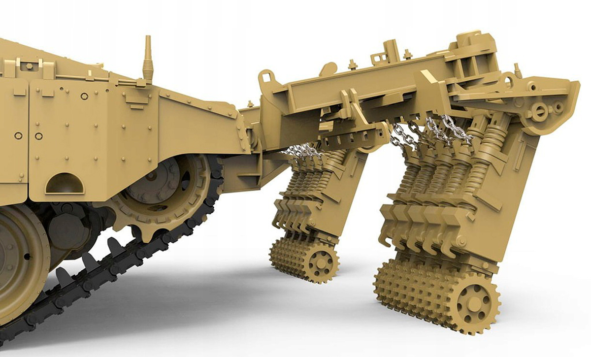 MENG TS-049 танк Merkava Mk.4/4 LIC w/Nochri-Kal Mine Roller System 1/35 Фото 5.