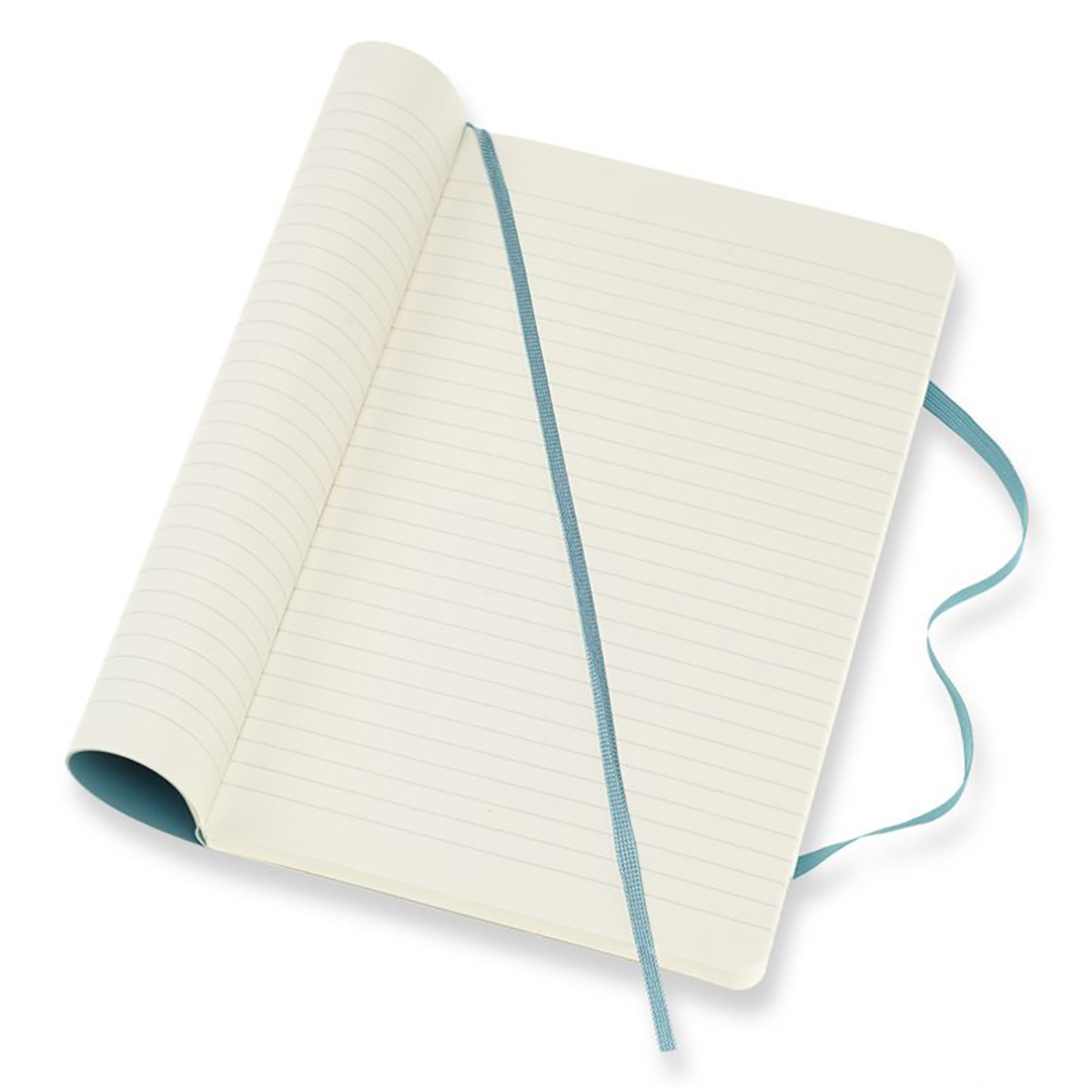 Moleskine Блокнот CLASSIC SOFT Large линейка ( 130 x 210 мм) 96 л. линия Голубой Фото 4.