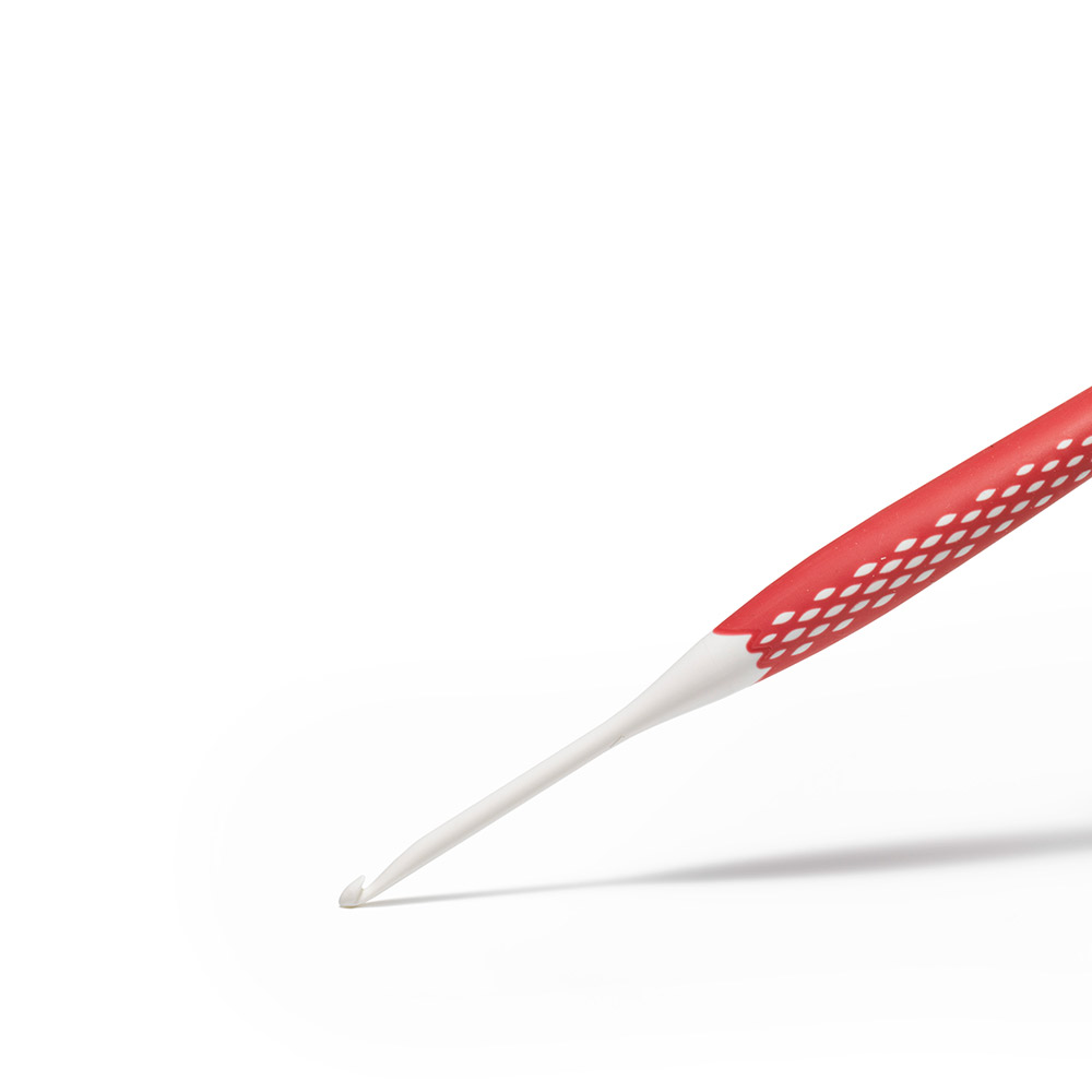 Для вязания PRYM 218485 крючок для вязания Ergonomics пластик d 4.0 мм 16 см красный Фото 3.