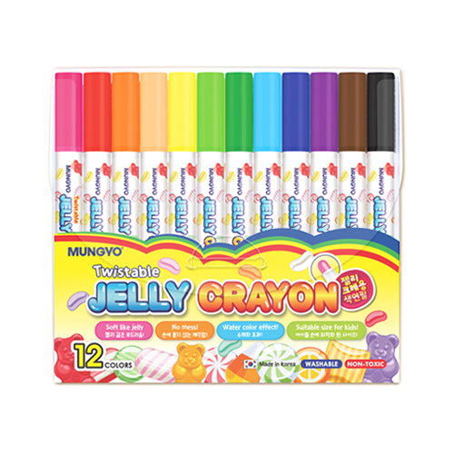 MUNGYO Набор мелков JELLY 12 цв. эффект пастели + акварели MGMJC-12A Фото 1.