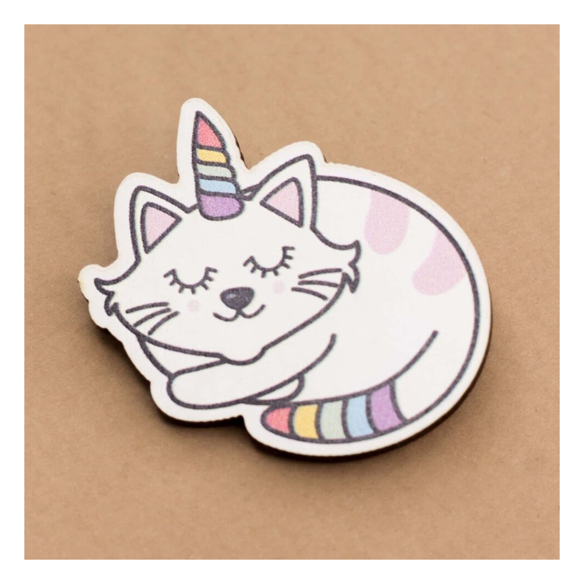 ILIKEGIFT Значок Sleeping CatCorn мультиколор 15221 Фото 1.