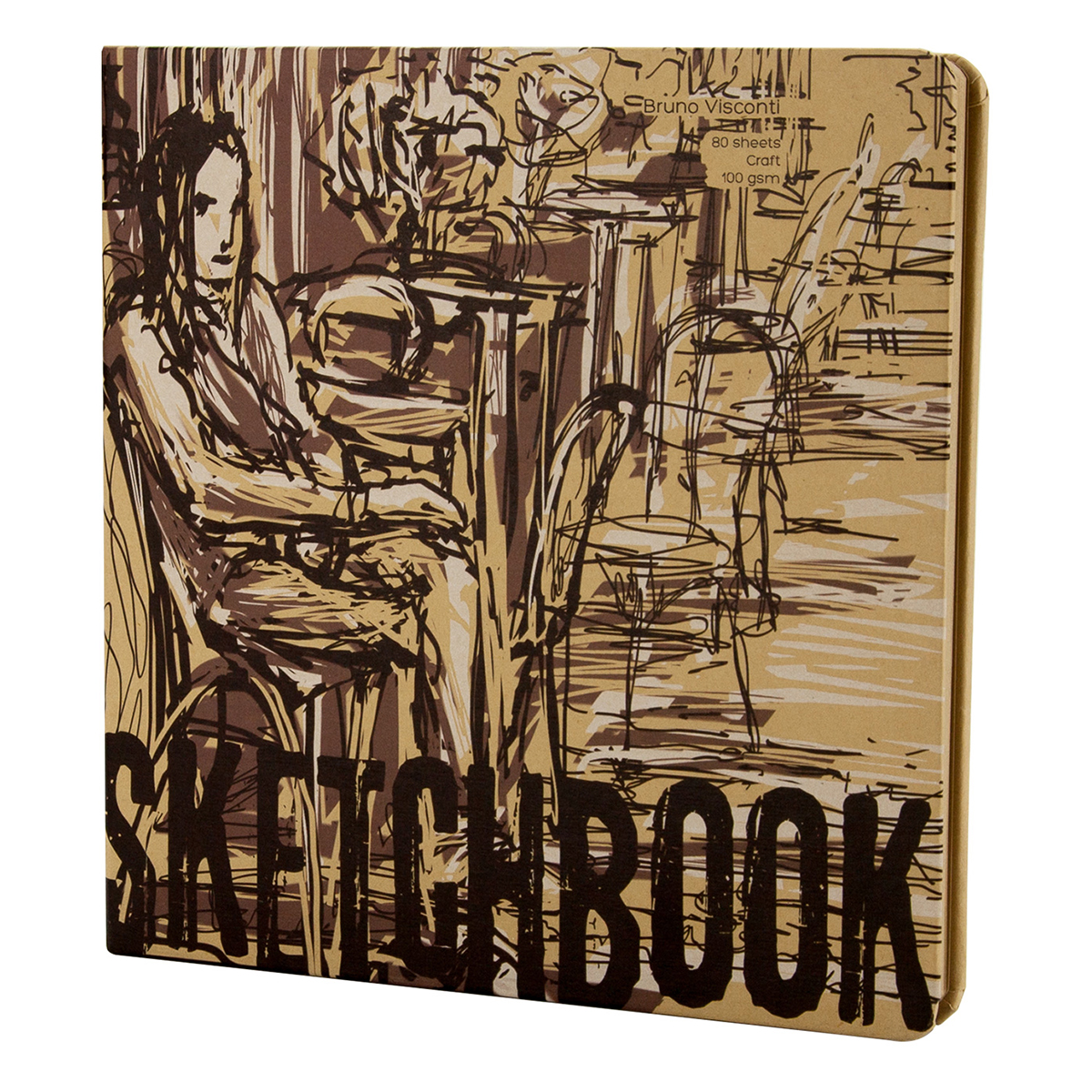 Bruno Visconti 1-512/01 Sketchbook Bv 100 г/м2 20 х 19.8 см сшивка 80 л. Фото 13.