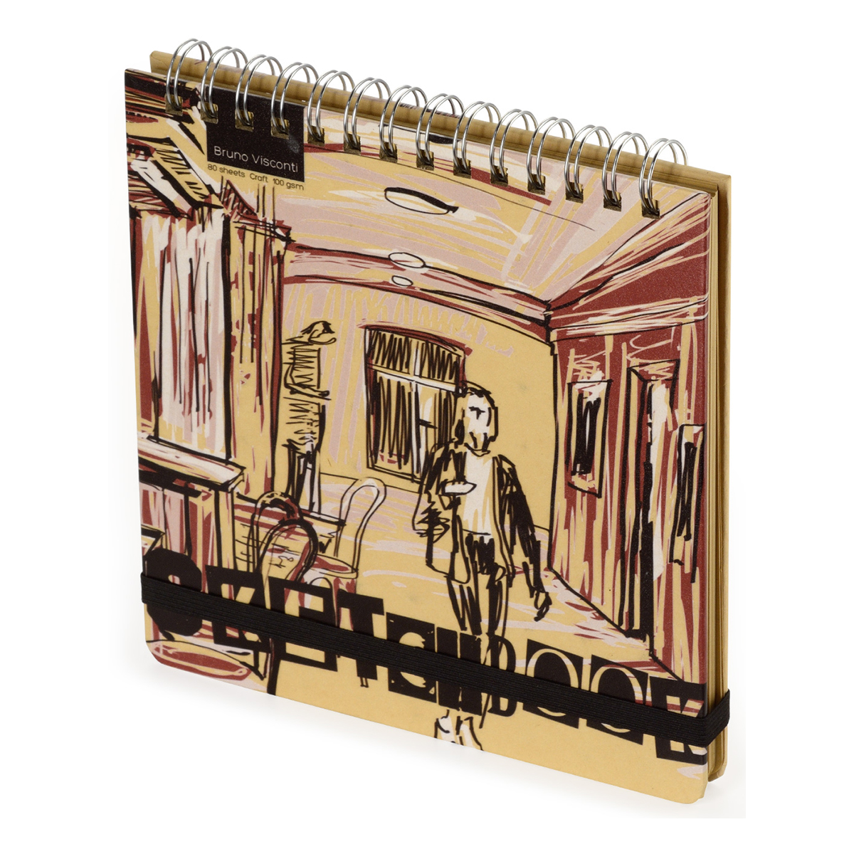 Bruno Visconti 1-503/01 Sketchbook Bv 100 г/м2 20.6 х 20 см на гребне 80 л. Фото 15.