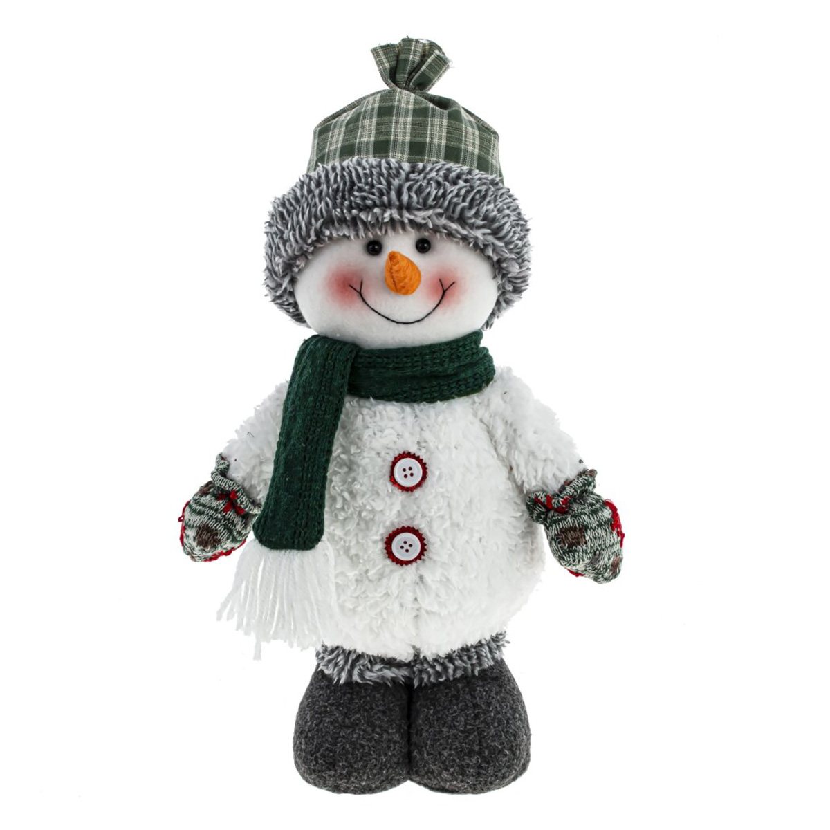 792841 Игрушка набивная Снеговик 19 х 13 х 52 см Зеленый, Белый Фото 2.