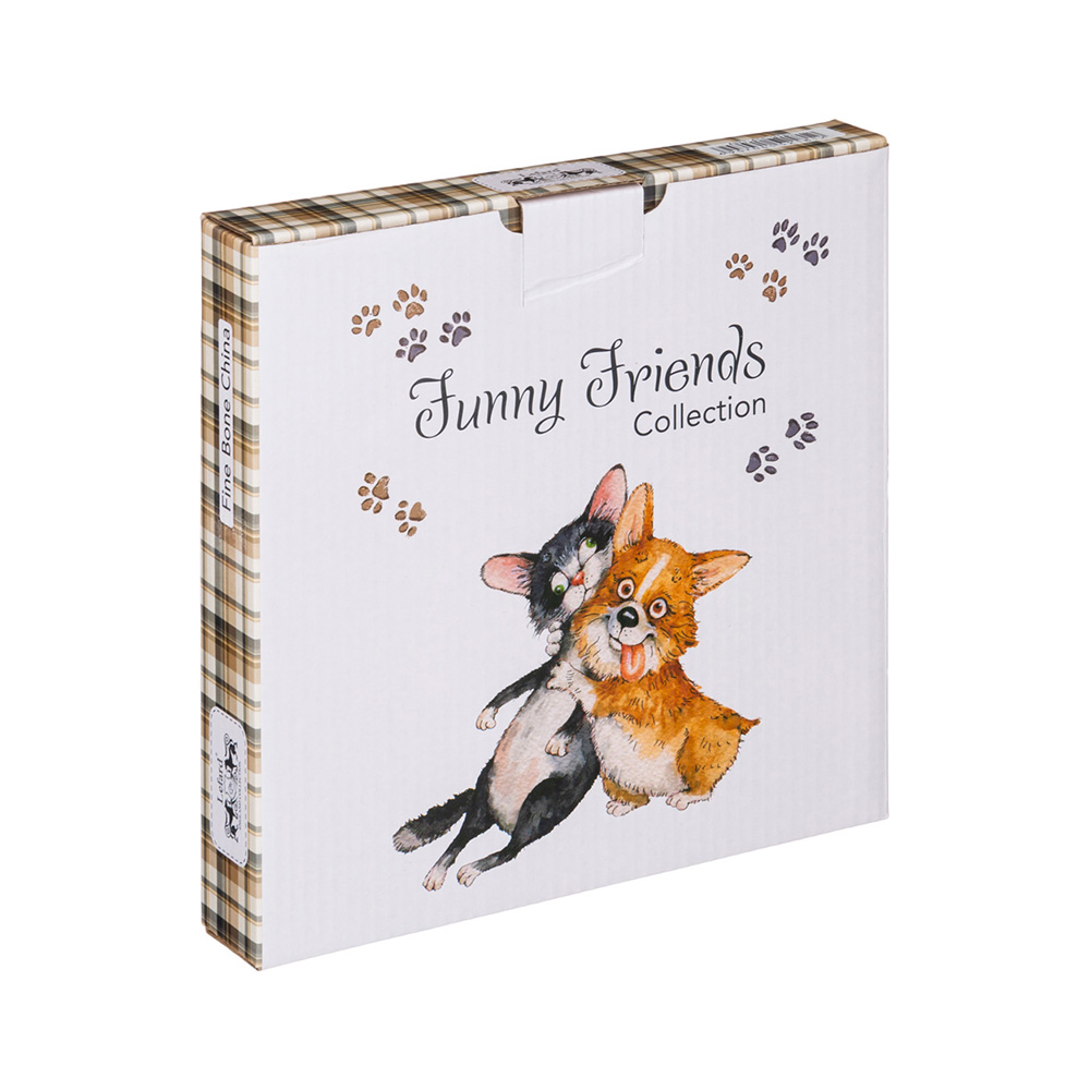 Посуда фарфоровая Lefard Funny Friends Набор закусочных тарелок OWLS PARTY 2 ШТ 23 х 415-2182 Фото 2.