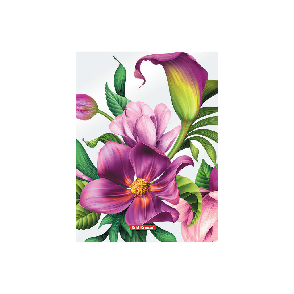 ErichKrause Папка-скоросшиватель пластиковая с пружинным механизмом Tropical Flowers A4 ( 23.2х31х4 см) 49368 Фото 3.