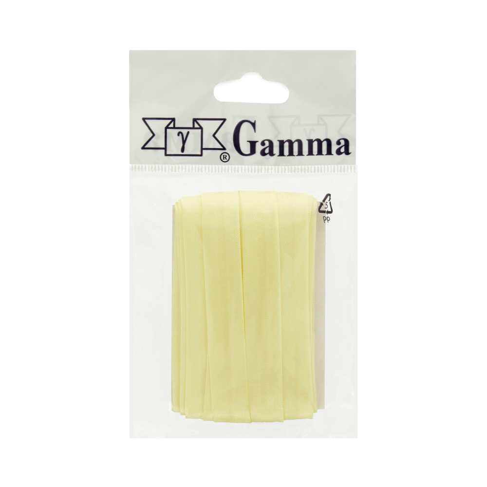 Косая бейка Gamma GK-12P 11 - 12 мм 5.4 м №009 желто-зелёный Фото 1.