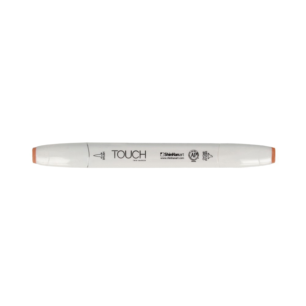 TOUCH TWIN BRUSH Маркер 1-8 мм кисть/перо скошенное 1210140 светлый оранжевый R140 Фото 1.